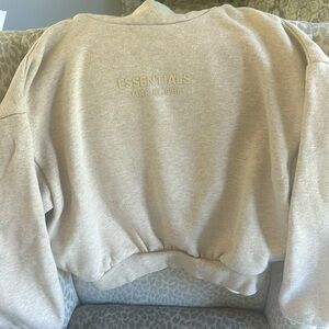 Fear of God Essentials kids Cotton Blend Hoodie, 8y, Gold Heather